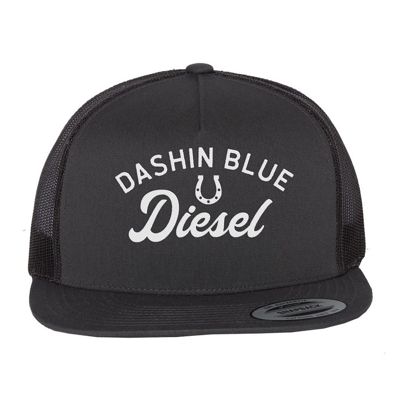 Black Diesel Flat Bill Trucker Hat